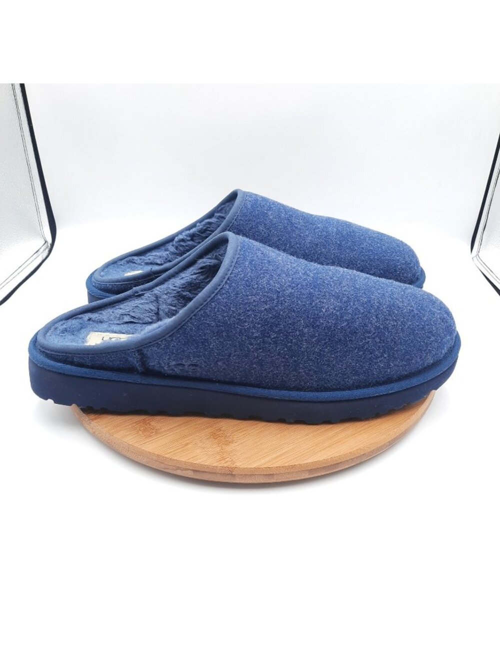UGG Classic Slip On Mens Size 15 Slippers Deep Ocean Blue Suede Sheepskin